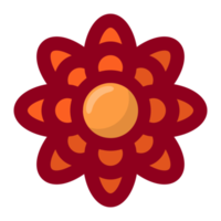 orange flower element free PNG