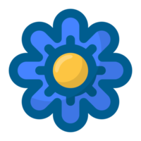 azul flor não fundo livre png