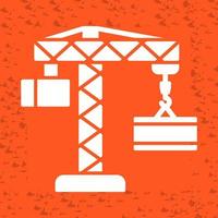 Crane Lifting Vector Icon