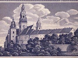 Wawel Royal Castle from money photo