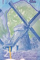 Morgan Lewis Windmill from Barbadian money photo