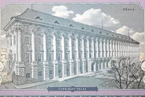 Czernin Palace in Prague from money photo