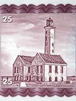 Lighthouse building from money photo