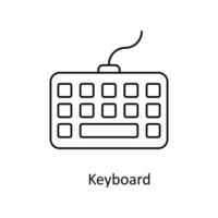 Keyboard  Vector  outline Icons. Simple stock illustration stock