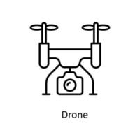 Drone  Vector  outline Icons. Simple stock illustration stock