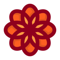 orange flower element free PNG