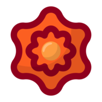 orange flower element free PNG