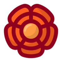 orange flower element free PNG