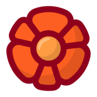 orange flower element free PNG