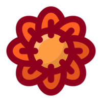 orange flower element free PNG