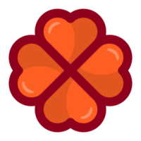 orange blomma element fri png