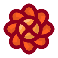 orange flower element free PNG