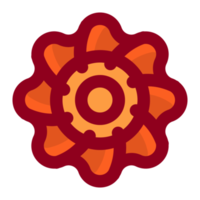 orange flower element free PNG