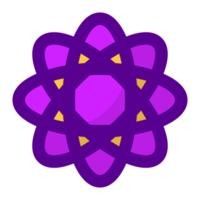 purple flower element free PNG