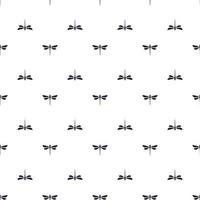 Seamless pattern with silhouettes dragonfly pattern directed up and down on white background vector