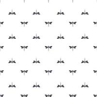 Seamless pattern with silhouettes dragonfly pattern directed up and down on white background vector