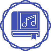 icono de vector de libro de música