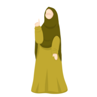 Women character wearing hijab png