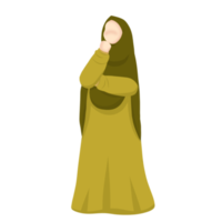 personagem muçulmano vestindo hijab png