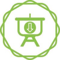 Downloading Presentation Vector Icon