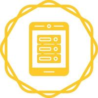 icono de vector de teléfono de datos