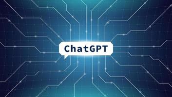 ChatGPT neural network natural language processing algorithm chat bot vector eps banner. OpenAI GPT chatbot technology. Artificial general intelligence concept