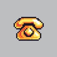 Pixel art illustration phone icon. Pixelated telephone. phone icon pixelated for the pixel art game and icon for website and video game. old school retro. vector