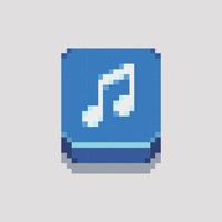 Pixel art illustration music icon. Pixelated music. Music icon pixelated for the pixel art game and icon for website and video game. old school retro. vector