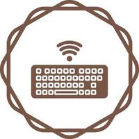 Wireless Keyboard Vector Icon