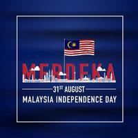 Merdeka or Malaysia Independence Day Celebration vector