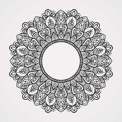 Frame mandala flower