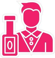 Bartender Vector Icon Style