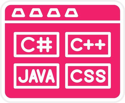 Coding Language Vector Icon Style