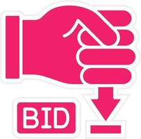 Minimum Bid Vector Icon Style