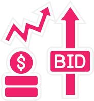 Bid Increment Vector Icon Style