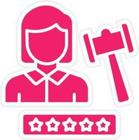 Expert Female Vector Icon Style