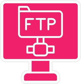 Ftp Protocol Vector Icon Style