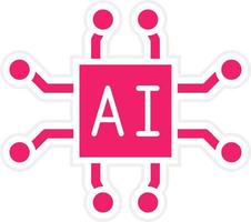 Artificial Intelligence Vector Icon Style