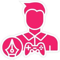 Game Designer Male Vector Icon Style