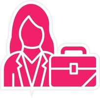 mujer de negocios vector icono estilo