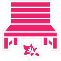 Autumn Bench Vector Icon Style