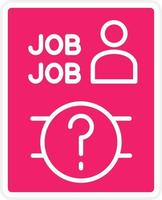 Job Vacancy Vector Icon Style