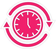 Working Time Vector Icon Style