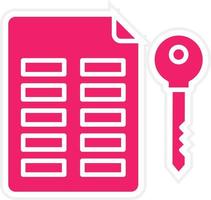 Asymmetric Keys Vector Icon Style