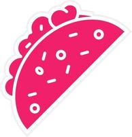 Taco Vector Icon Style