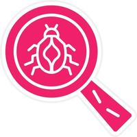 Search Bug Vector Icon Style