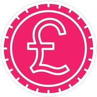 British Pound Vector Icon Style