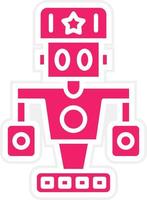 Military Robot Vector Icon Style