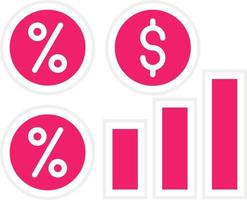 Interest Rates Vector Icon Style