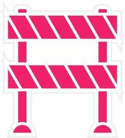 Traffic Barrier Vector Icon Style
